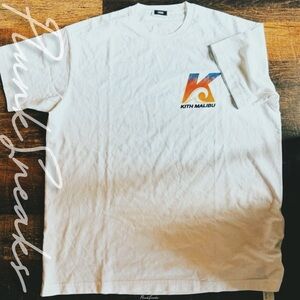 KITH Malibu Wave Gradient Vintage Tee • Store Exclusive • White • 2024